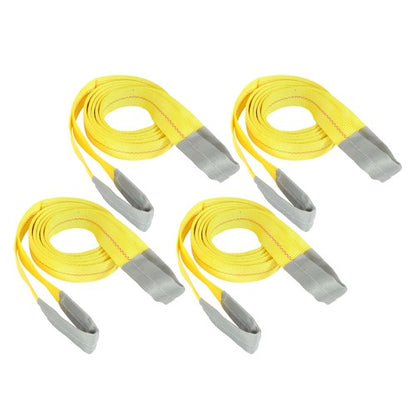 Solid Spare Lift Sling Straps 10' x 2" 14000 Pound Capacity 4-Pack Heavy Duty Lifting Slings