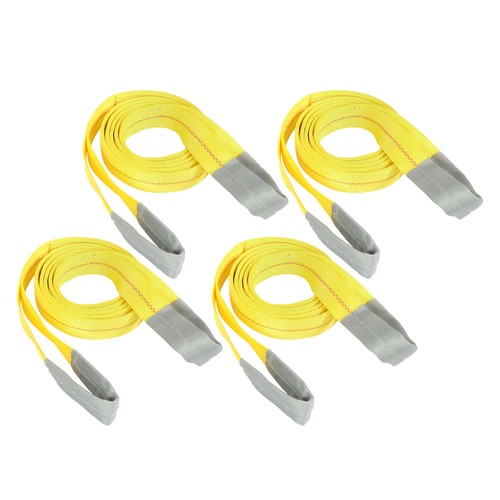 Solid Spare Lift Sling Straps 10' x 2" 14000 Pound Capacity 4-Pack Heavy Duty Lifting Slings