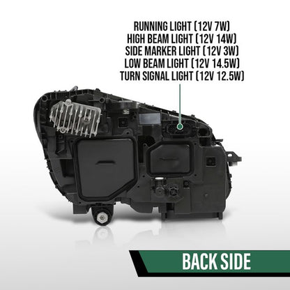 Solid Spare LED Headlight Left Driver Side Fit For 2015-2018 Mercedes Benz C-Class W205 C300