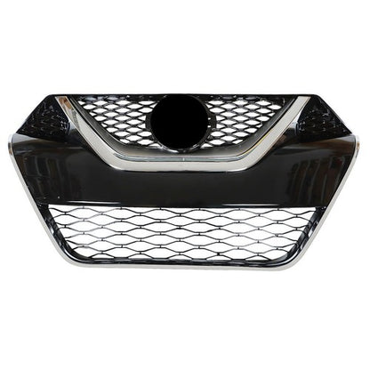 Solid Spare Fit For Nissan Maxima 2016 2017 Chrome & Black Front Bumper Grille Grill Kit