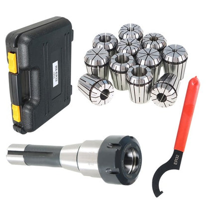 Solid Spare 11PC R8 Shank With ER32 Collet Set ER32 Chuck & Spanner For Milling Machine NEW