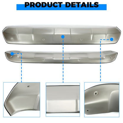 Solid Spare For Toyota RAV4 2019-23 Front+Rear Bumper Skid Plate Valance Lower Cover Silver