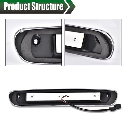 Solid Spare Fit For 07-2014 Chevy Silverado GMC Sierra Clear LED 3rd Brake Light Cargo Lamp