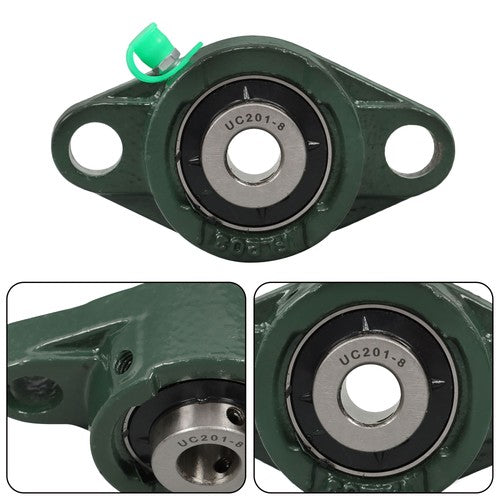 Solid Spare 10PCS UCFL201-8 Pillow Block Bearing 1/2" Hole 2-Bolt With Seat Bearing