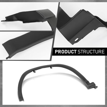 Solid Spare Fit For 16-19 Lexus RX350 RX450h Front Left+Right Fender Flare Wheel Arch Trim
