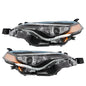 Solid Spare LH+RH Headlight For Toyota Corolla L LE 2017-2019 Headlamps Clear Chrome Lens
