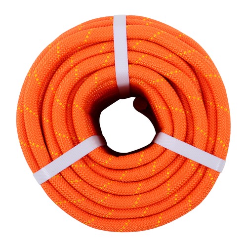 Solid Spare 1/2"×125' Double Braid Polyester Rope 8400Lbs Breaking Strength Bull Rope Orange