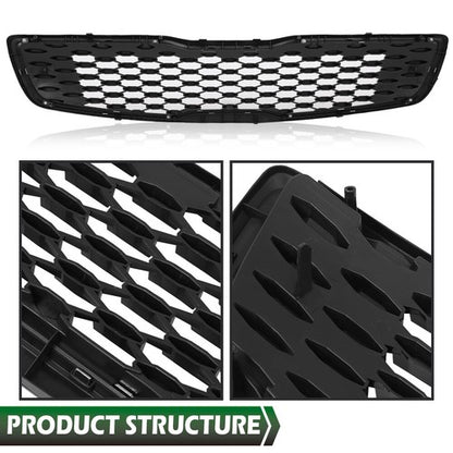 Solid Spare Fit For 2017-2018 Kia Forte5 Hatchback EX LX Front Bumper Upper Grille Grill
