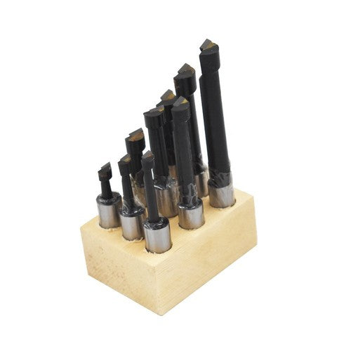 Solid Spare 1/2" BORING BAR SET PRO QUALITY 9 PCS CARBIDE TIPPED BARS 1/2" SHANK LATHE TOOL