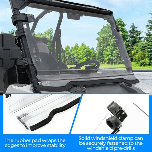 Solid Spare Fold Down Windshield For 14-18 Polaris RZR 900/XP 1000/S 900 Scratch Resistant
