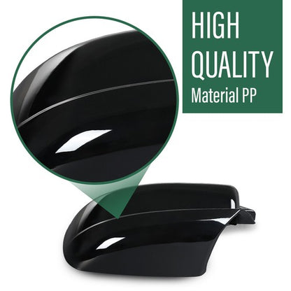 Solid Spare Fit For 2015-2023 Dodge Charger SRT Black Horn Side Wing Mirror Cover Cap Trim