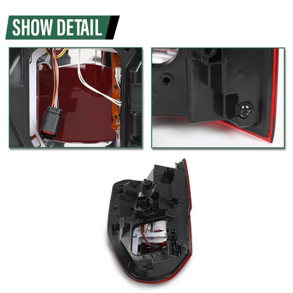 Solid Spare LED Tail Lights Fit For 19-23 Ford Ranger w/ Blind Spot Brake Lamps Left+Right