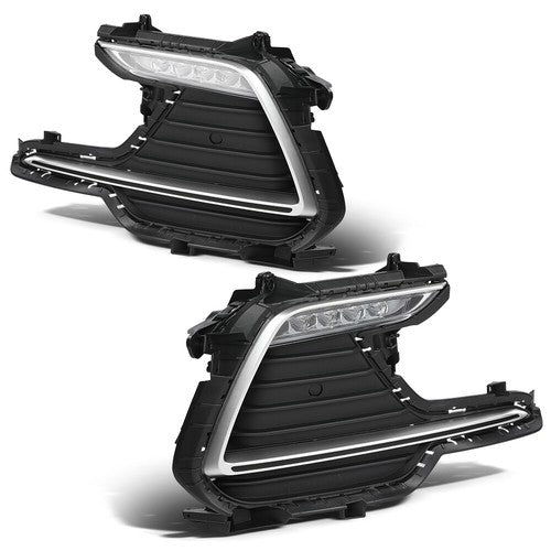 Solid Spare LED DRL Daytime Running Light Fit For 17-18 Hyundai Elantra Sport W/ Turn Signal