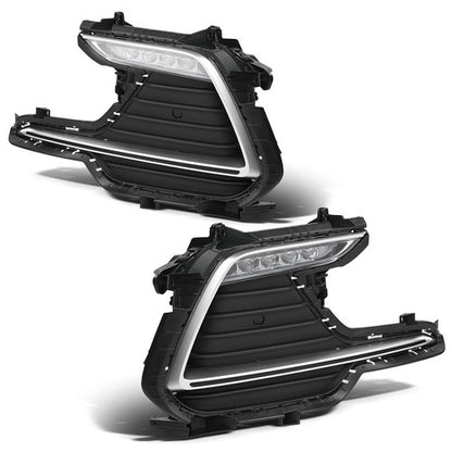 Solid Spare LED DRL Daytime Running Light Fit For 17-18 Hyundai Elantra Sport W/ Turn Signal