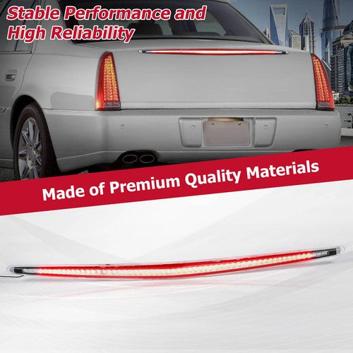 Solid Spare For 06-11 Cadillac DTS Full LED Third 3RD Tail Brake Light Rear Stop Lamp Chrome
