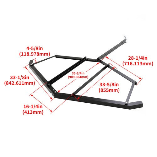 Solid Spare Driveway Drag Tow Behind Drag Harrow 72'' Width, Steel Gravel Grader For ATV,UTV