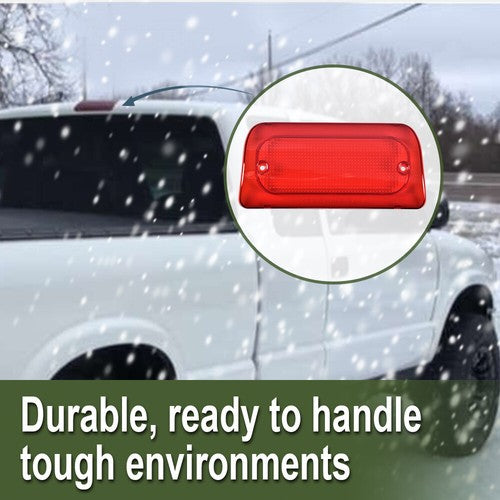 Solid Spare High 3rd Brake Light Lens Red Fit For 94-04 Chevy S10 GMC Sonoma Reg Or Crew Cab