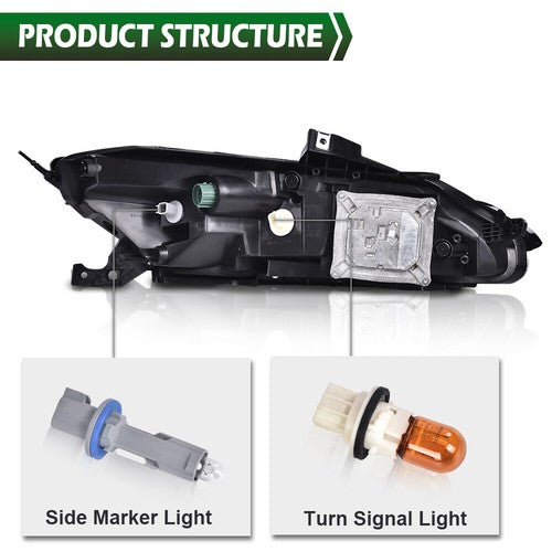 Solid Spare For 14-18 Jeep Cherokee Driver Side LED Bumper Parking Light Turn Signal Lamp