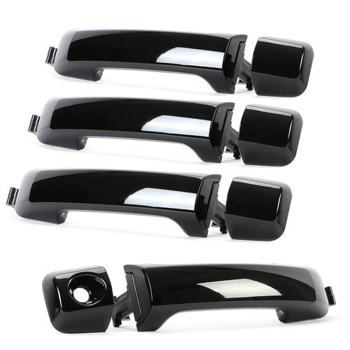Solid Spare 4 PCS For Toyota Tundra Sequoia 2011-2019 GLOSSY Black Painted Door Handle Kit