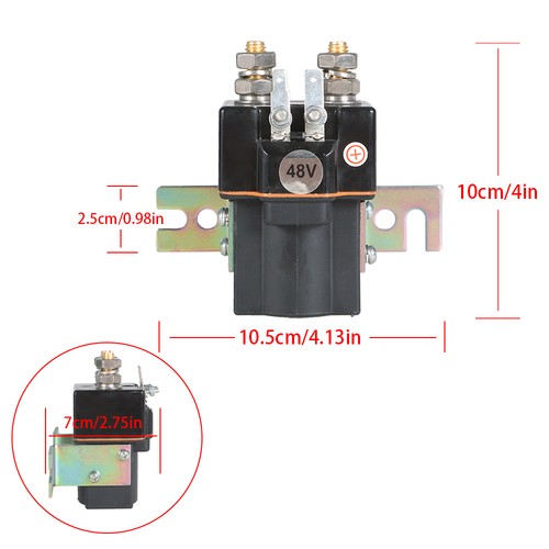 Solid Spare 1019087-01 Golf Cart 48 Volt Solenoid For Club Car DS Precedent Models 2000+