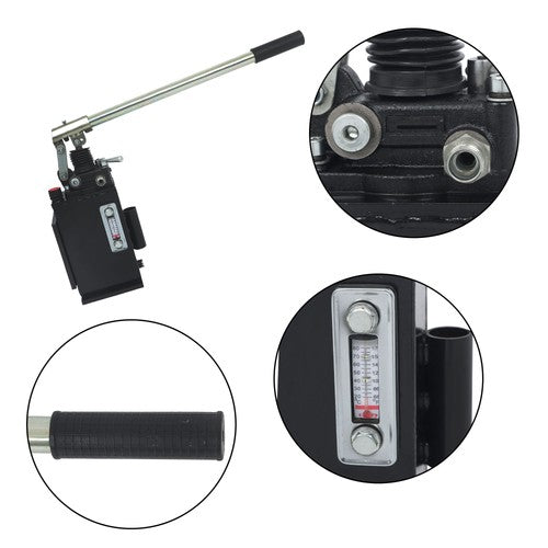 Solid Spare 2.7 Cid 5 Quart Single Acting Hydraulic Piston Hand Pump With Release Knob