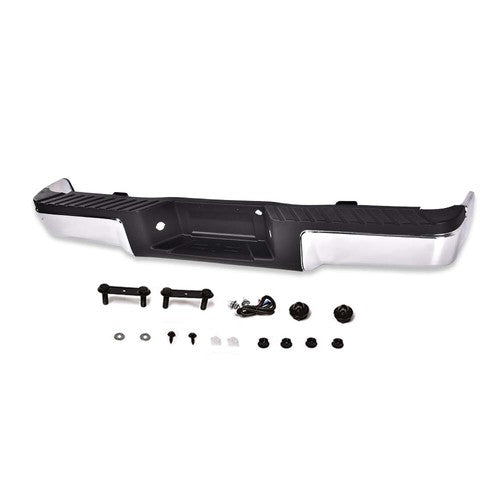 Solid Spare Fit For 2009-2014 Ford F150 Truck Chrome Complete Rear Steel Bumper Assembly