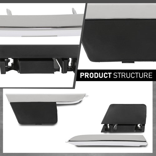 Solid Spare 4pcs Front Grille Trim+Tow Hook Cover Fit For 2013-2015 Lexus RX350 RX450h 3.5L