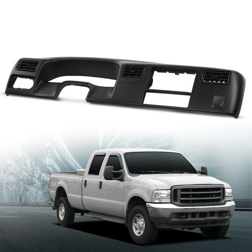 Solid Spare Fit For 1999-2004 Ford F-250 F-350 Dash Cluster Radio Bezel Trim Panel Black