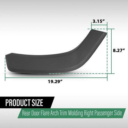 Solid Spare Fit For 19-24 Toyota RAV4 Rear Fender Flare Molding Trim Right Side 75061-0R010