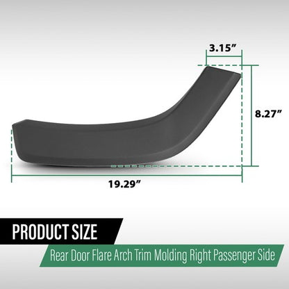 Solid Spare Fit For 19-24 Toyota RAV4 Rear Fender Flare Molding Trim Right Side 75061-0R010