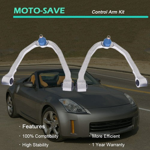 Solid Spare For Nissan 350Z Coupe RWD 2003-2009 Lower Control Arm Front Suspension Kit 6Pcs