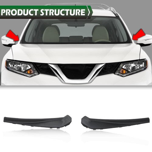 Solid Spare Front Windshield Window Wiper Cowl Cover Panel Fit For 2014-2020 Nissan Rogue