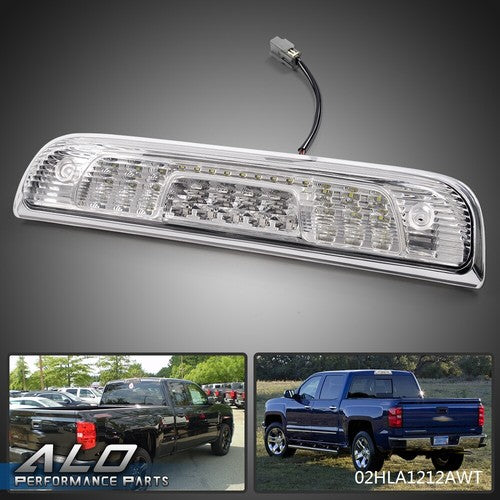 Solid Spare LED Third Brake Light Cargo Lamp Chrome Fit For 14-18 Chevy Silverado GMC Sierra