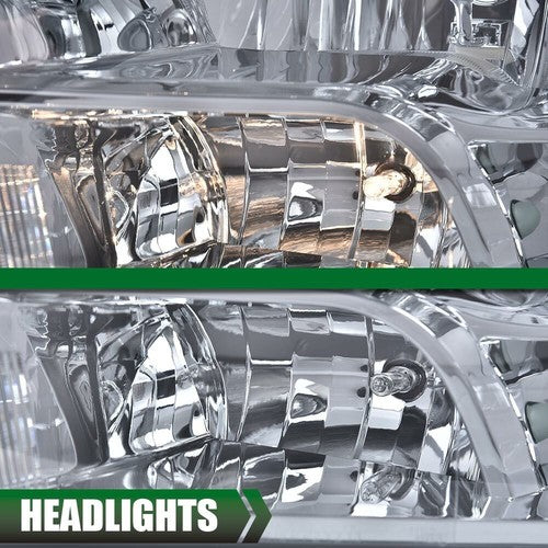 Solid Spare Fit For 09-18 Dodge Ram 1500 2500 3500 Smoke Lens Chrome Headlights Left+Right