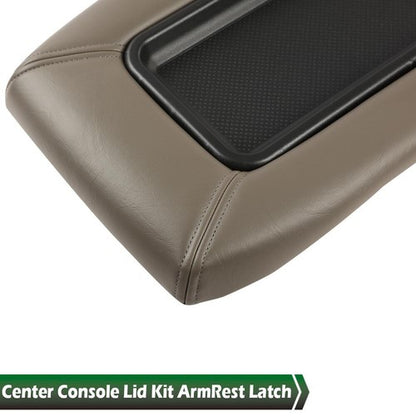 Solid Spare Fit For 99-07 GM Chevy Part 19127364 Gray Center Console Lid Kit Arm Rest Latch