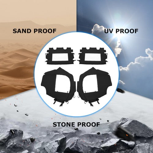 Solid Spare 4PCS For Can-Am Commander 800/1000 11-20 Soft Doors & Rear Panel Cab Enclosures