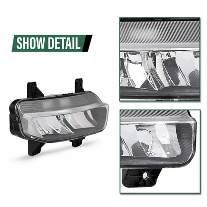 Solid Spare Fit For 2019-2022 Ram 1500 2500 3500 LED Fog Lights Driving Lamps Left+Right