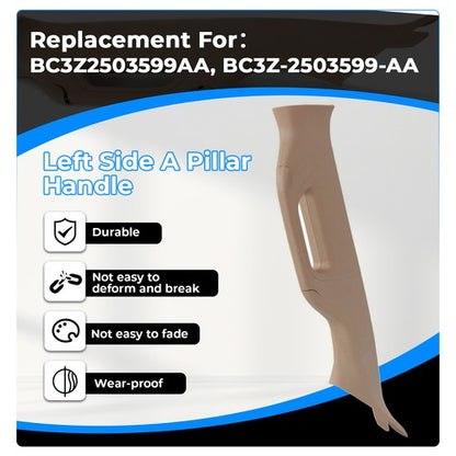 Solid Spare Driver A Pillar Handle Adobe Tan For 2011-2016 Ford F-250 F-350 F-450 Super Duty