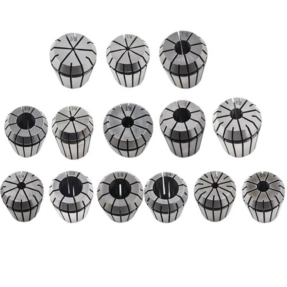 Solid Spare ER32 collet set 1/16 "-3/4" for CNC Milling Lathe Tool Engraving Machine 14pcs