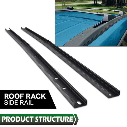 Solid Spare New 2pcs Roof Rack Side Rail Package Black Fit For 2009-2017 Chevrolet Traverse