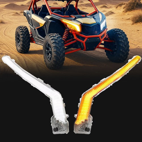 Solid Spare LED Turn Signal Light Chrome For Can Am Maverick X3 MAX R XDS/XRS Turbo 17-25