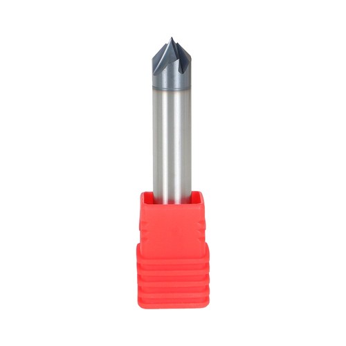 Solid Spare Double End 90 Degree 3/8" 4 Flute Carbide Chamfer Mill - Tialn Coated
