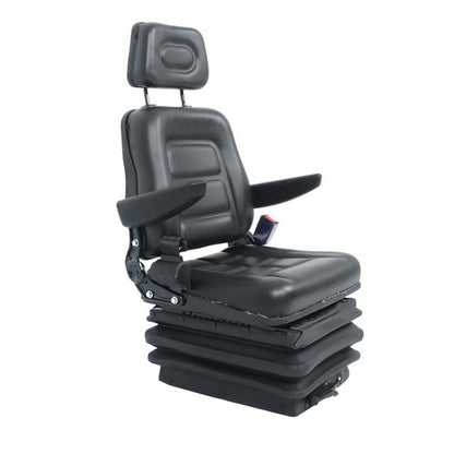 Solid Spare Suspension Adjustable Forklift & Tractor Seat Backrest Armrest Safety Belt