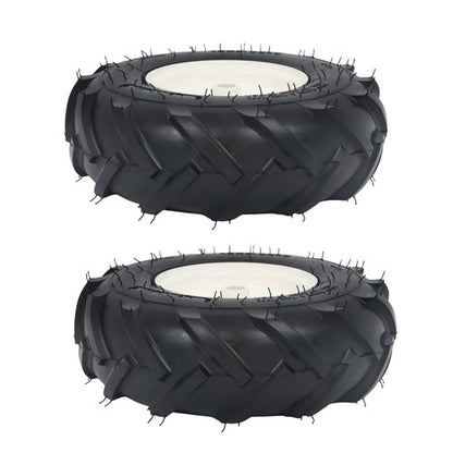 Solid Spare Lawn Mower Tire and Wheels 1 Pair 13"×5.00-6 Flat Free W/3/4'inch Axle Diameter
