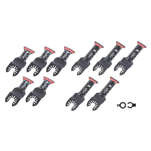 Solid Spare 10 PCS Oscillating Multitool Blades Kit Japanese Tooth Saw Blades Extra-Long