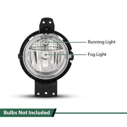 Solid Spare Fog Lights Lamps Left+Right Fit For 2011-2016 Mini Cooper R60 R61 63179802163