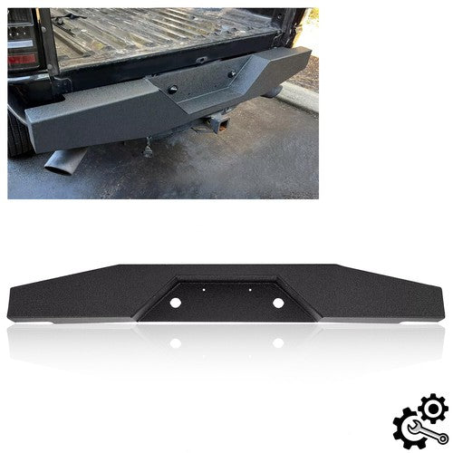 Solid Spare For 1993-2011 Ford Ranger Pickup Rear Step Bumper Powder Coated Heavy-Duty Steel