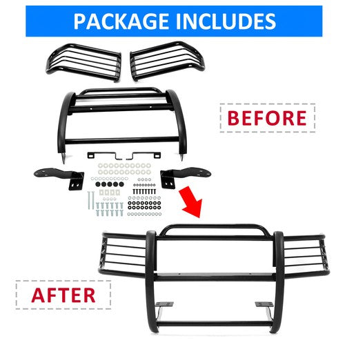Solid Spare Brush Grille Guard Bumper Push Bar For Toyota 4 Runner 96-98 For Tacoma 98-00