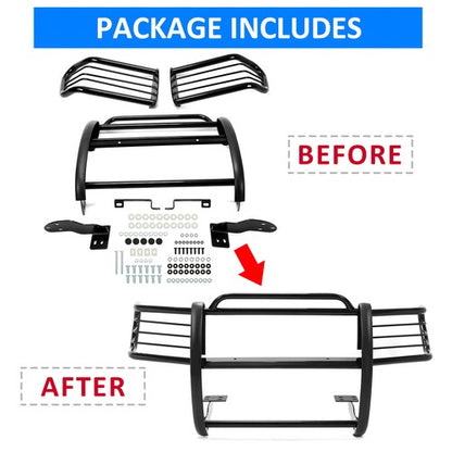 Solid Spare Brush Grille Guard Bumper Push Bar For Toyota 4 Runner 96-98 For Tacoma 98-00