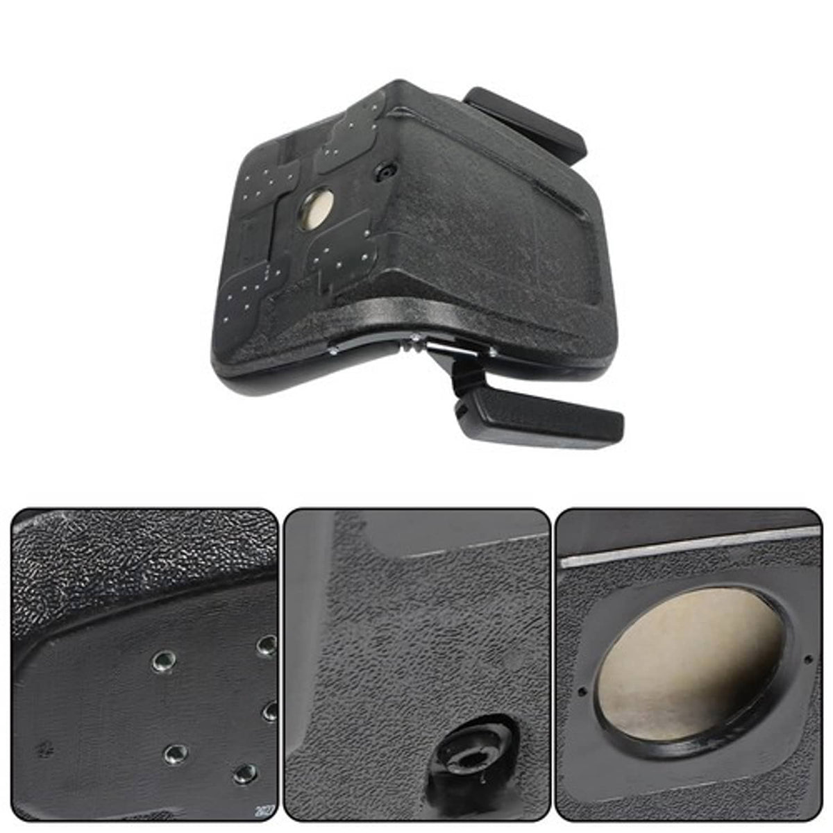 Solid Spare For Cub Cadet Dixie Chopper Dixon US High Back Lawn Mower Seat w/ Armrests Black